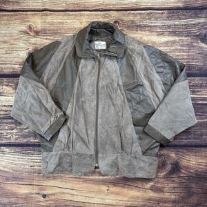 Aggie Georgette For Chordas Leather Bomber Jacket Vintage Womens Med/Large Brown